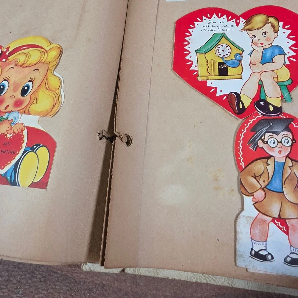 Vintage Scrapbook 1940s 1950s Ephemera Cincinnati Ohio Good Valentines Sports